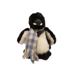 Boyds Bears Penguin Plush Sillie Waddlewalk Plaid Scarf Bean Bag Stuffed Animal